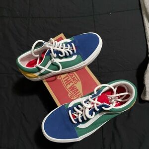 NEW / never worn - Vans Old Skool Yacht Club Blue and Green Sneakers